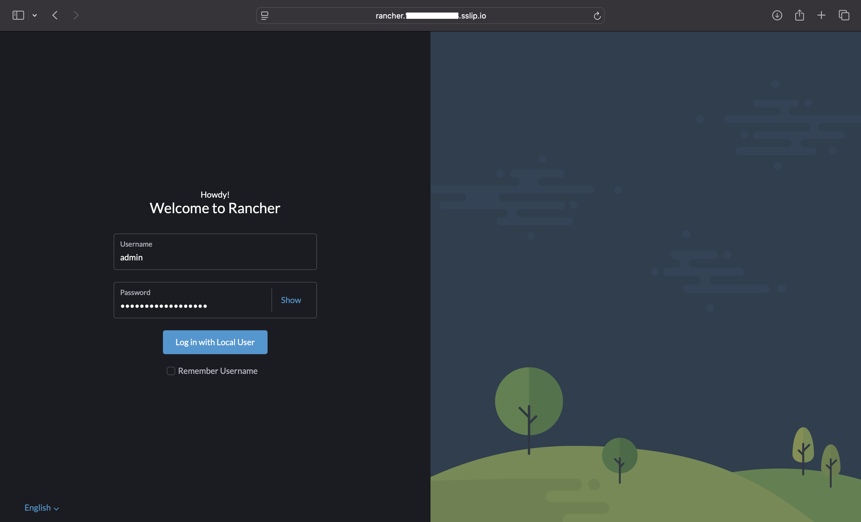 Rancher Landing Page